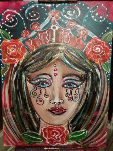 "Harvest Queen," a painting of my mother's