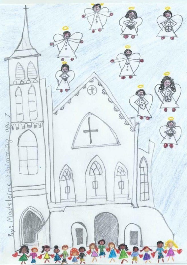 Drawing of Charleston Emmanuel Church after Shooting